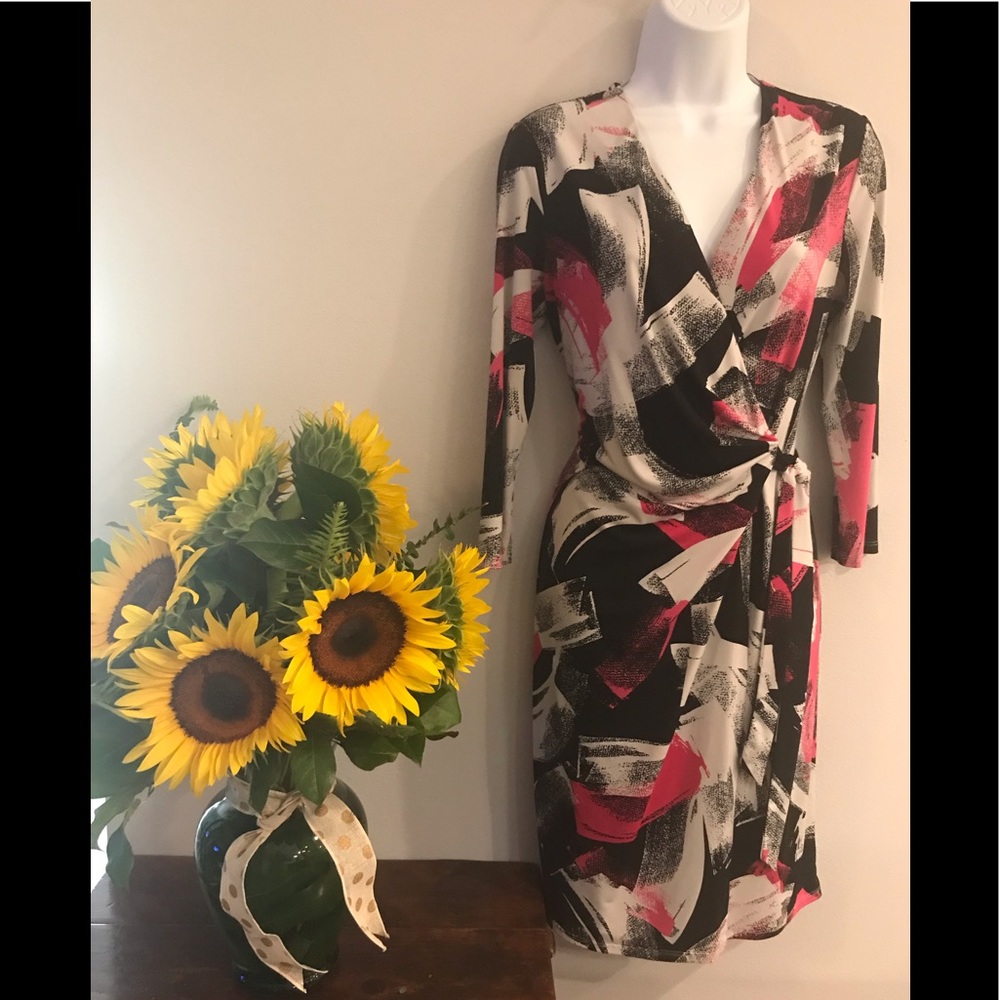 🦋Anne Klein Wrap Dress Sz Medium